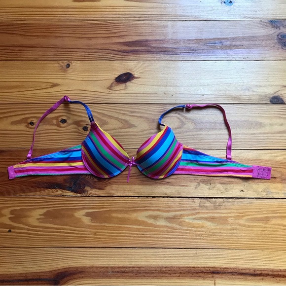 Rue21 Rainbow Striped Bra, EUC, 34B - Picture 1 of 9